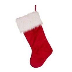 21 In. H Polyester Velvet Christmas Stocking With Plush Cuff- Good Dog (2-Pack) -Northlight Shop glitzhome christmas stockings 2004700061 4f 1000