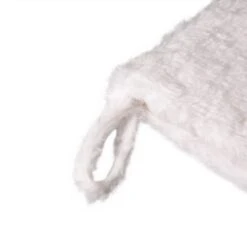 21 In. H Polyester White Plush Stocking With Snowflake Christmas -Northlight Shop glitzhome christmas stockings 2004700066 1f 1000