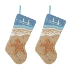 2-Pack 19 In. H Hooked Stocking, 3D Starfish