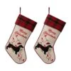 21 In. H Fabric Christmas Stocking - Dachshund (2-Pack)