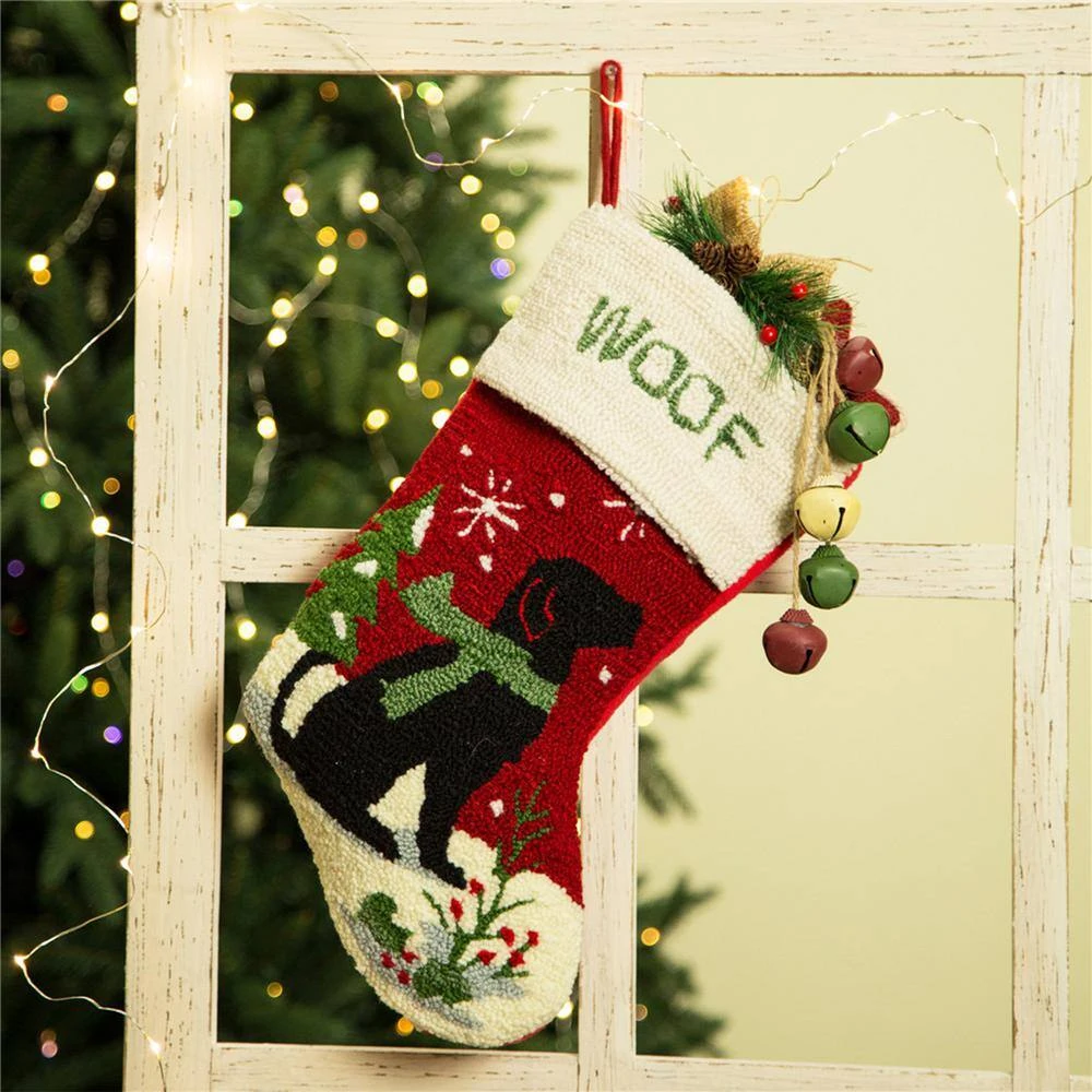 20.00 In. L Acrylic Hooked Stocking, Dog 2 20.00 In. L Acrylic Hooked Stocking, Dog - Image 2