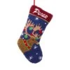 19 In. Polyester/Acrylic Hooked Christmas Stocking With Reindeer