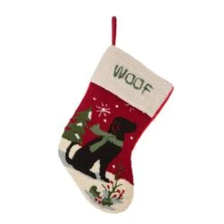 20 In. L Hooked Stocking, Dog