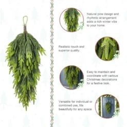 31.5 In. Greenery PE Dripping Artificial Christmas Swag Teardrop 10 31.5 In. Greenery PE Dripping Artificial Christmas Swag Teardrop -Northlight Shop glitzhome christmas swag 2016000058 1f 1000