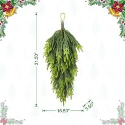 31.5 In. Greenery PE Dripping Artificial Christmas Swag Teardrop 9 31.5 In. Greenery PE Dripping Artificial Christmas Swag Teardrop -Northlight Shop glitzhome christmas swag 2016000058 4f 1000