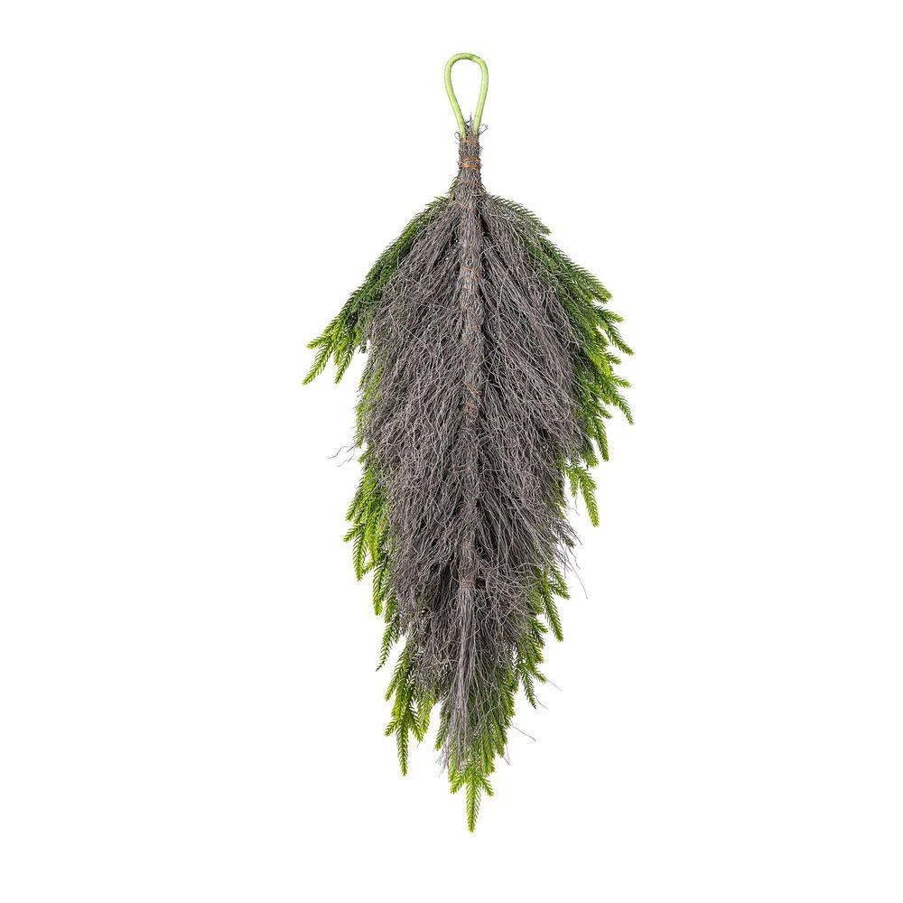 31.5 In. Greenery PE Dripping Artificial Christmas Swag Teardrop 2 31.5 In. Greenery PE Dripping Artificial Christmas Swag Teardrop - Image 2