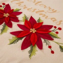 Set Of 2 Fabric Christmas Decoration (48.00 In. Tree Skirt And Stocking) -Northlight Shop glitzhome christmas textiles 2004700010 44 1000