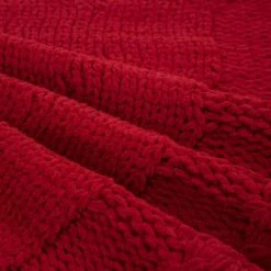 Set Of 2 Knitted Polyester Red Christmas Decoration (52 In. Tree Skirt And 22 In. Stocking) 11 Set Of 2 Knitted Polyester Red Christmas Decoration (52 In. Tree Skirt And 22 In. Stocking) -Northlight Shop glitzhome christmas textiles 2004700025 44 1000