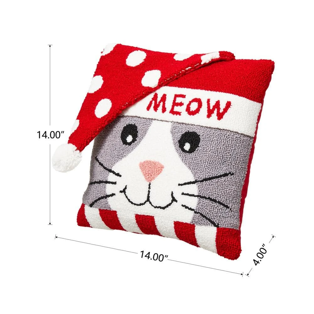 14 In. L Hooked 3D Meow Pillow 4 14 In. L Hooked 3D Meow Pillow - Image 4