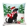 14 In. L Hooked Christmas Dog Pillow -Northlight Shop glitzhome christmas textiles 2004800023 64 1000