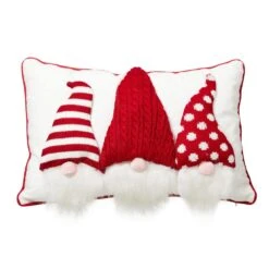 18 In. L 3D Heavy Cotton Knitted Gnome Pillow