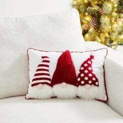 18 In. L 3D Heavy Cotton Knitted Gnome Pillow -Northlight Shop glitzhome christmas textiles 2004800027 c3 1000