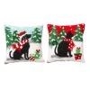 14 In. L Hooked Christmas Dog And Cat Pillow (2-Pack) 2 14 In. L Hooked Christmas Dog And Cat Pillow (2-Pack) -Northlight Shop glitzhome christmas textiles 2004800028 64 1000
