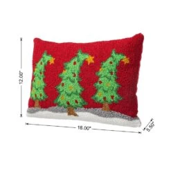 12 In. H Hooked Bent Trees Pillow -Northlight Shop glitzhome christmas textiles 2004800040 44 1000