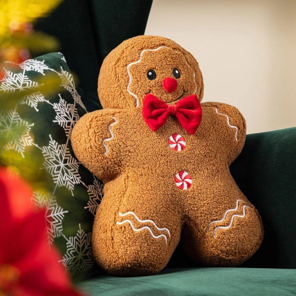 15 In. H Christmas Gingerbread Man Shaped Pillow 5 15 In. H Christmas Gingerbread Man Shaped Pillow - Image 5