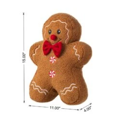 15 In. H Christmas Gingerbread Man Shaped Pillow 8 15 In. H Christmas Gingerbread Man Shaped Pillow -Northlight Shop glitzhome christmas textiles 2004800041 c3 1000