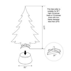 21.65 In. D Snowflake Diecut Metal Tree Collar With Light String (KD) -Northlight Shop glitzhome christmas tree collars 1106203435 4f 1000
