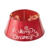 26 In. Dia Merry Christmas Diecut Metal Tree Collar With Light String(KD) -Northlight Shop glitzhome christmas tree collars 2004600001 64 1000
