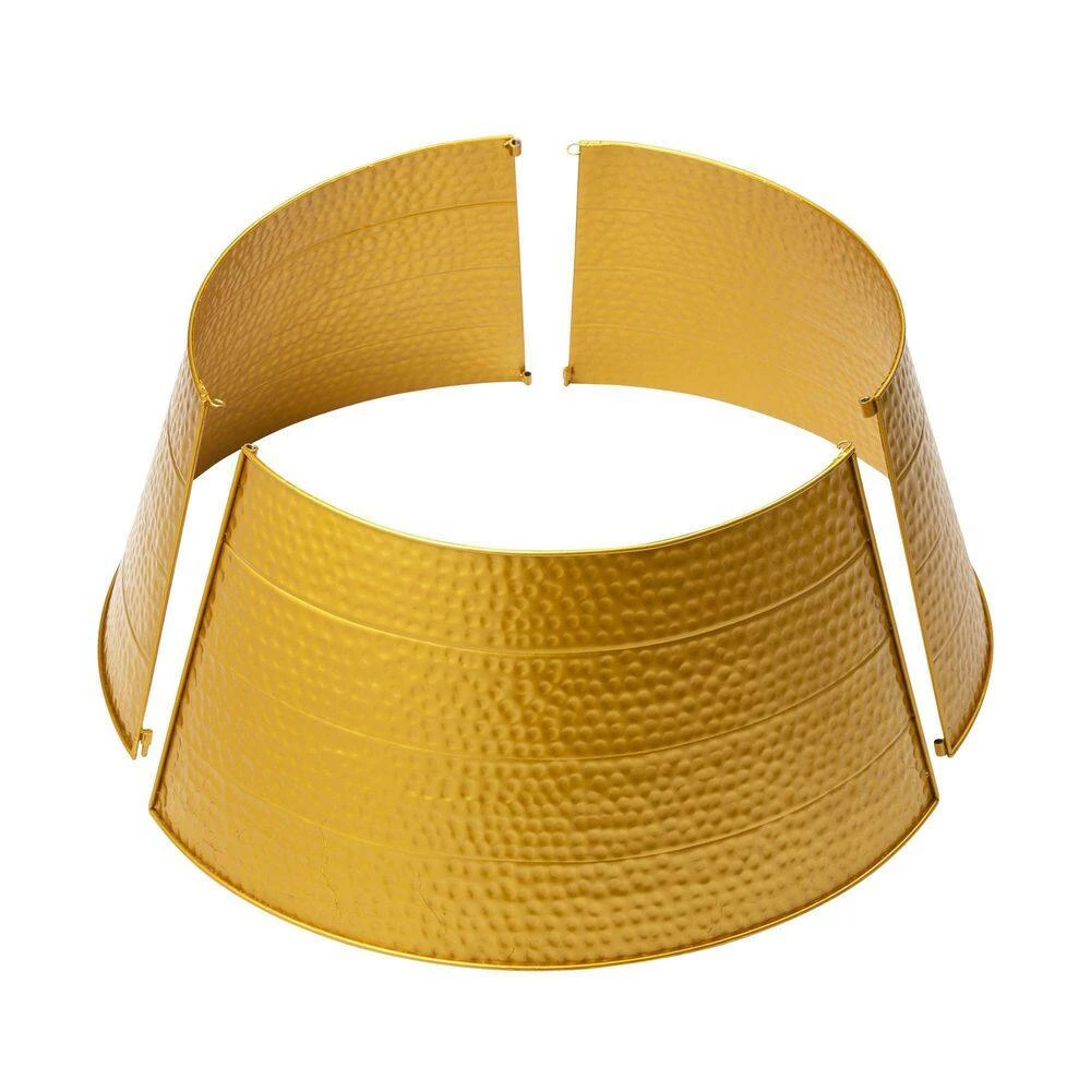 26 In. Dia Golden Hammered Metal Tree Collar(KD) 6 26 In. Dia Golden Hammered Metal Tree Collar(KD) - Image 6
