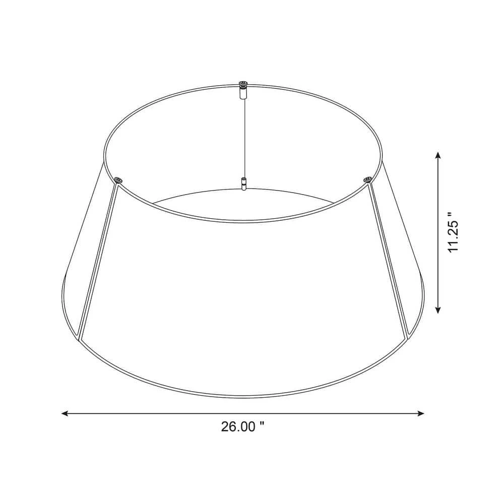 26 In. Dia Golden Hammered Metal Tree Collar(KD) 4 26 In. Dia Golden Hammered Metal Tree Collar(KD) - Image 4