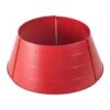 26 In. Dia Red Hammered Metal Tree Collar(KD) -Northlight Shop glitzhome christmas tree collars 2004600003 64 1000