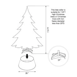 26 In. Dia Snowflake Diecut Metal Tree Collar With Light String(KD) -Northlight Shop glitzhome christmas tree collars 2004600004 4f 1000