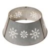 26 In. Dia Snowflake Diecut Metal Tree Collar With Light String(KD) -Northlight Shop glitzhome christmas tree collars 2004600004 64 1000