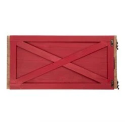 22 In. L Red Wooden Tree Collar(KD) -Northlight Shop glitzhome christmas tree collars 2004600005 1f 1000