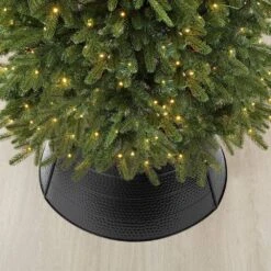 26 In. D Black Hammered Metal Tree Collar (KD) -Northlight Shop glitzhome christmas tree collars 2010600007 44 1000