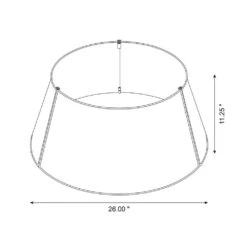 26 In. D Black Hammered Metal Tree Collar (KD) -Northlight Shop glitzhome christmas tree collars 2010600007 c3 1000