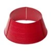 22 In. D Red Hammered Metal Tree Collar (KD)
