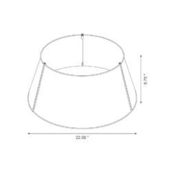 22 In. D Gold Hammered Metal Tree Collar (KD) -Northlight Shop glitzhome christmas tree collars 2010600009 4f 1000