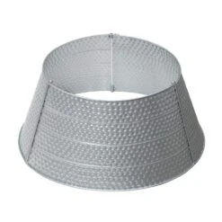 22 In. D Silver Hammered Metal Tree Collar (KD)