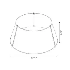 22 In. D Black Hammered Metal Tree Collar (KD) -Northlight Shop glitzhome christmas tree collars 2010600011 c3 1000