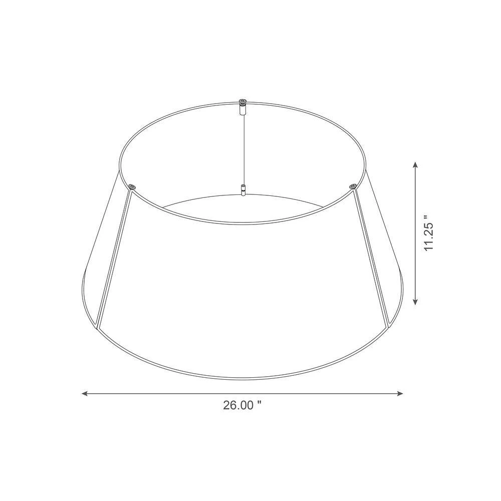 26 In. D Red Metal Tree Collar (KD) 6 26 In. D Red Metal Tree Collar (KD) - Image 6