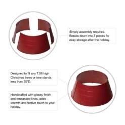 26 In. D Red Metal Tree Collar (KD) 8 26 In. D Red Metal Tree Collar (KD) -Northlight Shop glitzhome christmas tree collars 2010600013 c3 1000