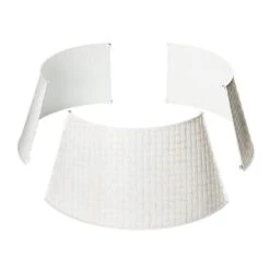 26 In. D Washed White Metal Woven Tree Collar (KD) -Northlight Shop glitzhome christmas tree collars 2010600023 1f 1000