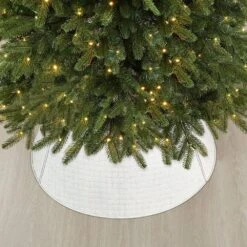 26 In. D Washed White Metal Woven Tree Collar (KD) -Northlight Shop glitzhome christmas tree collars 2010600023 44 1000