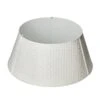 26 In. D Washed White Metal Woven Tree Collar (KD) -Northlight Shop glitzhome christmas tree collars 2010600023 64 1000