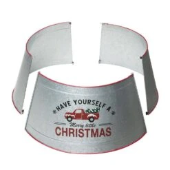 26 In. D Galvanized Metal Truck Tree Collar (KD) -Northlight Shop glitzhome christmas tree collars 2010600024 1f 1000
