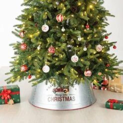 26 In. D Galvanized Metal Truck Tree Collar (KD) -Northlight Shop glitzhome christmas tree collars 2010600024 44 1000
