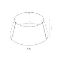 26 In. D Galvanized Metal Truck Tree Collar (KD) -Northlight Shop glitzhome christmas tree collars 2010600024 c3 1000