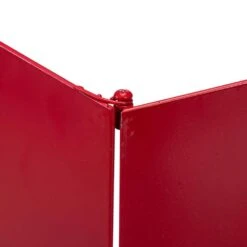 26 In. D Red Hexagonal Metal Cutout Snowflake Tree Collar With Light String (KD) -Northlight Shop glitzhome christmas tree collars 2010600025 1f 1000