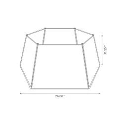 26 In. D Red Hexagonal Metal Cutout Snowflake Tree Collar With Light String (KD) -Northlight Shop glitzhome christmas tree collars 2010600025 44 1000