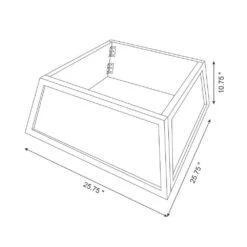 10.67 In. H Natural Wooden Trapezoid Farm Fresh Brown Christmas Trees Tree Collar (KD) -Northlight Shop glitzhome christmas tree collars 2010600027 4f 1000