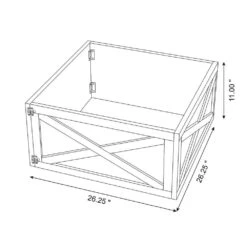 10.98 In .H X 26 In. D Natural Wooden Brown Tree Collar (KD) -Northlight Shop glitzhome christmas tree collars 2010600029 4f 1000
