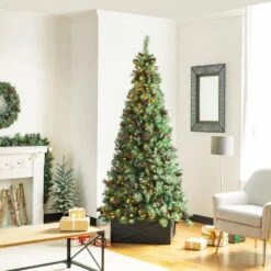 26 In. D Washed Black Wooden Tree Collar (KD) 10 26 In. D Washed Black Wooden Tree Collar (KD) -Northlight Shop glitzhome christmas tree collars 2010600031 77 1000