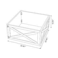22 In. D Warm Gray Wooden Tree Collar (KD) -Northlight Shop glitzhome christmas tree collars 2010600032 4f 1000