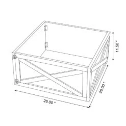11.5 In. H Natural Wooden Brown Tree Collar (KD) -Northlight Shop glitzhome christmas tree collars 2010600035 4f 1000