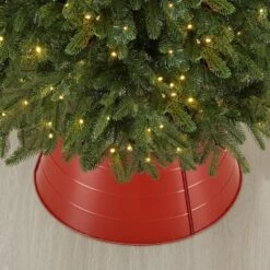 22 In. D Christmas Painted Red Metal Tree Collar (KD) -Northlight Shop glitzhome christmas tree collars 2010600041 d4 1000